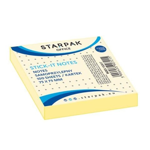 Notes samoprzylepny (karteczki) Office żółty 100k [mm:] 76x76 Starpak (152617)