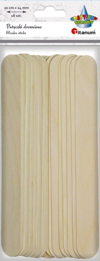 Ozdoba drewniana Craft-Fun Series Patyczki naturalne 24x200mm Titanum (171200)