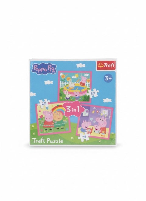 Puzzle Peppa i przyjaciele 3w1 el. Trefl (34873)