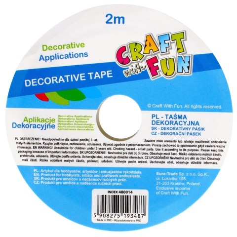 Taśma ozdobna 2x10 [mm x m] mix Craft With Fun (480014)