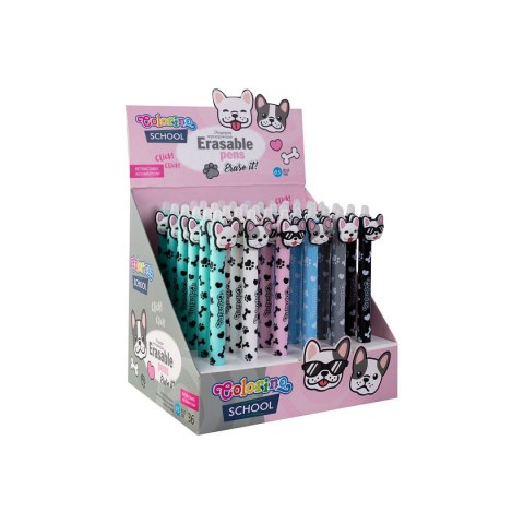 Długopis wymazywalny Automatyczny Kids Dogs wkład niebieski 0,5mm Patio (54104PTR)