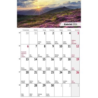Kalendarz biurkowy miesięczny Pejzaże 240mm x 150mm Press (5904830713602)