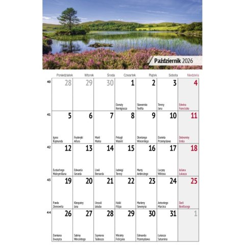 Kalendarz biurkowy miesięczny Pejzaże 240mm x 150mm Press (5904830713602)