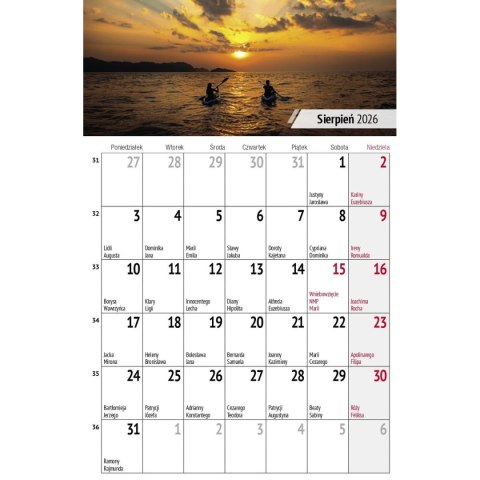 Kalendarz biurkowy miesięczny Pejzaże 240mm x 150mm Press (5904830713602)