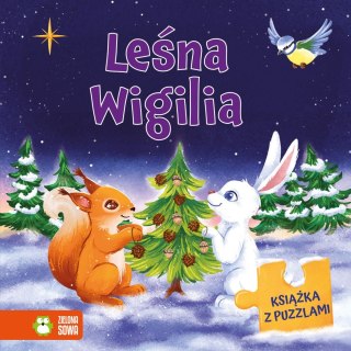 Książka dla dzieci Leśna Wigilia. Książka z puzzlami Aksjomat
