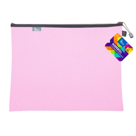 Teczka plastikowa na suwak różowa B4 z suwakiem 5903242105258 B4 różowy Tetis (BT607-R)