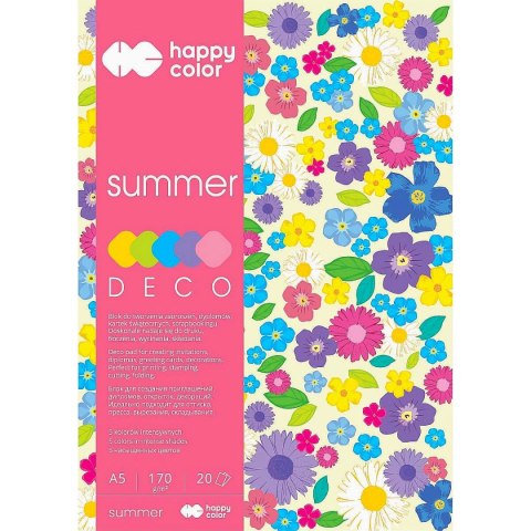 Zeszyt papierów kolorowych A5 170g 20k Happy Color (3817 1520-120)
