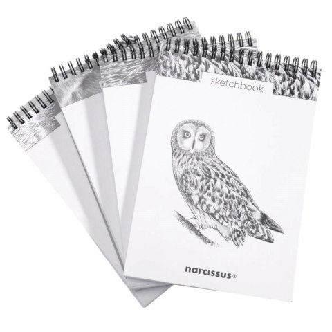 Blok artystyczny szkicownik sowa A5 120g 60k Narcissus