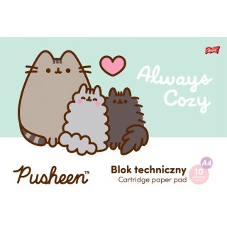 Blok techniczny Pusheen A4 biały 10k St.Majewski