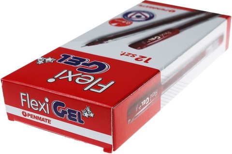 Długopis FLEXI GEL żelowy czerwony wkład czerwone 0,6mm Penmate (TT8502)
