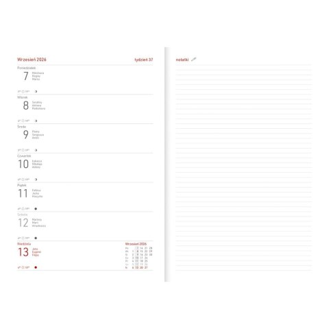 Kalendarz nauczyciela książkowy (terminarz) EKO bezbarwny A5 Wydawnictwo Wokół Nas (A5TA072B)