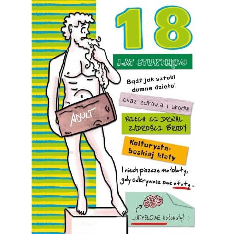 Kartka składana B6 18-stka chłopak B6 Henry (5907222713907)