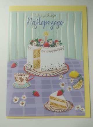 Kartka składana B6 TORT NA STOLE B6 Henry (5908451980931)