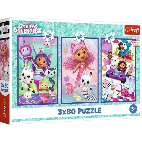 Puzzle Gabby Owady na łące 3x80 el. Trefl (34882)