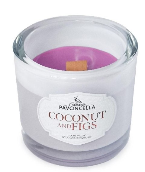 Świeczka ozdobna Classico Coconut and Figs biała 170g Pavoncella (5905711530486)