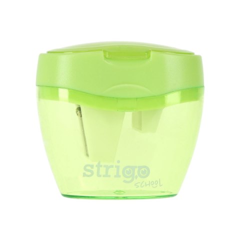 Temperówka z pojemnikiem na 3 grubości oł.i kredek mix plastikowa Strigo (SSC386)