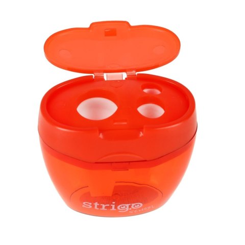 Temperówka z pojemnikiem na 3 grubości oł.i kredek mix plastikowa Strigo (SSC386)