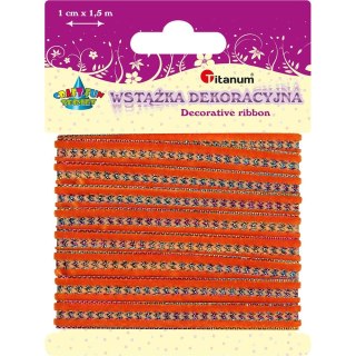 Wstążka Craft-Fun Series 10x1,5 [mm x m] pomarańczowa Titanum (TH153024)