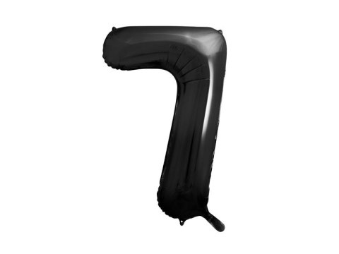 Balon foliowy Cyfra 7, 86cm, czarny 34cal Partydeco (FB1M-7-010)