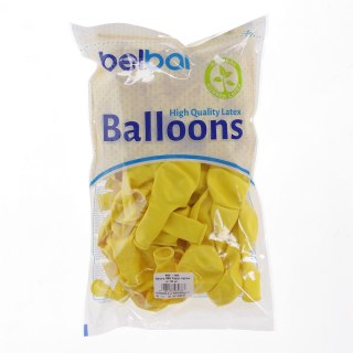 Balon gumowy pastelowy 100 szt żółty 12cal Partydeco