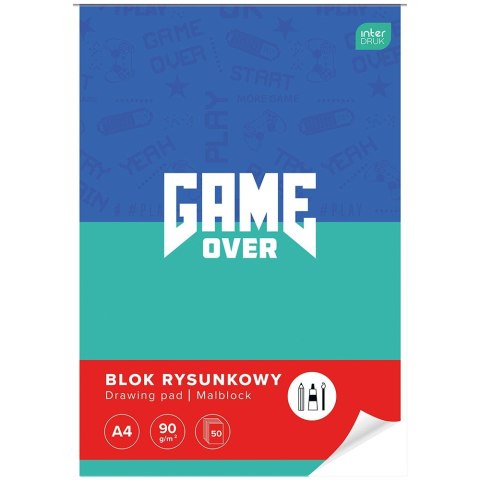 Blok rysunkowy bloki 5902277314512 A4 białe 90g 50k Interdruk