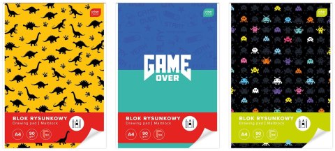 Blok rysunkowy bloki 5902277314512 A4 białe 90g 50k Interdruk