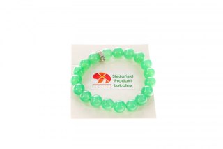 Bransoletka bransoletka jadeit górski butelkowa zieleń 10mm Mol