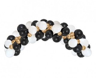 Girlanda balonowa B&C biało-złoto-czarna, 70 szt. Godan (GB-ZC70)