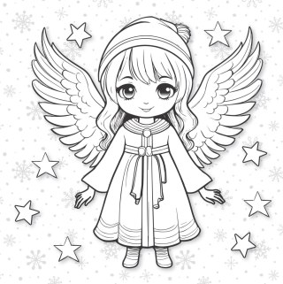 Kolorowanka Sypie śnieg 3D