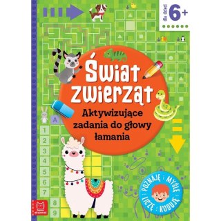 Książeczka edukacyjna Świat zwierząt. Aktywizujące zadania do głowy łamania. Poznaję, myślę, liczę, koduję Aksjomat