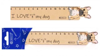 Linijka drewniana BULDOG 15 cm 15cm Cresco (224111)
