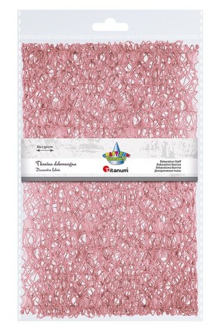 Ozdoba materiałowa Craft-Fun Series siatka koronkowa różowa Titanum (25CR0331-13)
