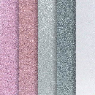 Papier ozdobny (wizytówkowy) brokatowy A4 mix 210g Galeria Papieru (208188)