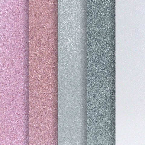 Papier ozdobny (wizytówkowy) brokatowy A4 mix 210g Galeria Papieru (208188)