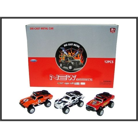 Samochód sportowe na dużych kołach 13cm ze światłem i dźwiękiem Hipo (HXFY074)