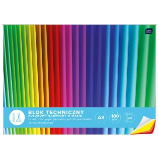 Blok techniczny A3 mix 180g 20k Interdruk (BLTKA3LUX)