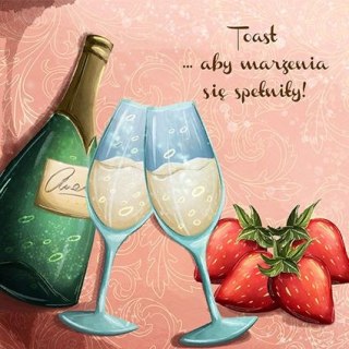 Kartka składana KARNET KW SZAMPAN kw Henry (5907465661294)