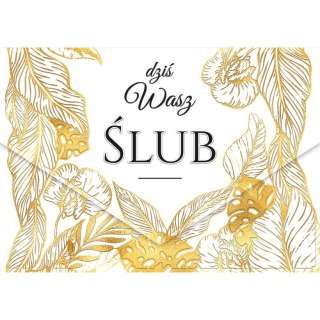 Kartka składana Karnet A5 ZŁOTE LISCIE A5 Henry (5905701482917)