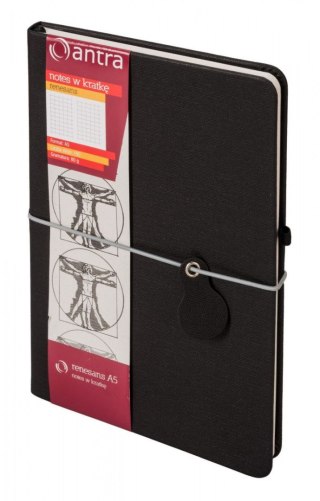 Notes (notatnik) RENESANS CZARNY A5 96k. krata Antra