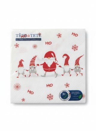 Serwetki BN HoHo Gnomes mix nadruk bibuła [mm:] 330x330 Paw (TL235500)