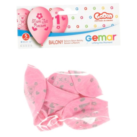 Balon gumowy różowy 300mm 13cal Godan (GB-MU1G)