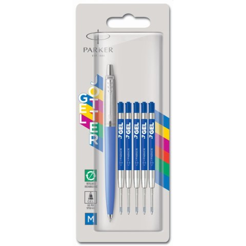 Długopis żelowy Jotter +6 wkł. wkład niebieski Mmm Parker (2141251)