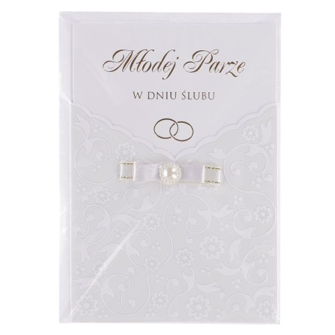 Kartka składana laurka B6 exclusive satyna ślub B6 (5902221807565)