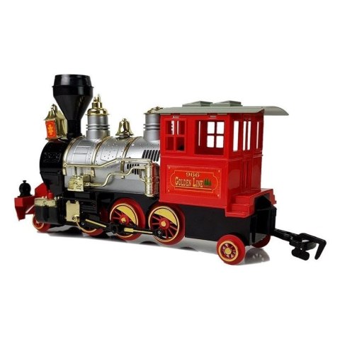 Kolejka Pociąg Klasyczny na Baterie Dym Dźwięk Efekty Świetlne Lean (6887)