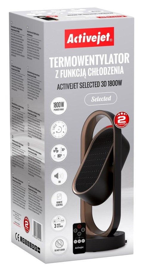 Termowentylator z funkcją chłodzenia Selected 3D 1800W Activejet (AGDACJTER0001)