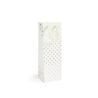 Torba prezentowa biała w złote kropki, B [mm:] 350x100x 120 Argo (257027)