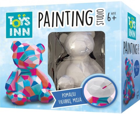 Zestaw kreatywny dla dzieci Painting studio figurka gipsowa Miś Stnux (STN8813)