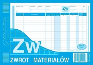 Druk samokopiujący ZW zwrot materiałów A5 80k. Michalczyk i Prokop (374-3)