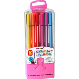 Flamaster trójkątne 12 kol. Fun&Joy (FJ-206-12)