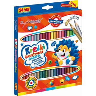 Kredki ołówkowe Bambino dwustronne 48 kol. St.Majewski